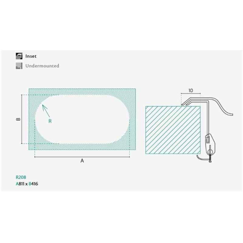 Évier Double en Acier Inoxydable Banka Andalucia 835 x 440 cm Montage en Surface et à Fleur 1208970050