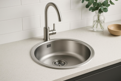 Évier rond en inox Banka R18380, 45 cm, montage en surface 1208970055
