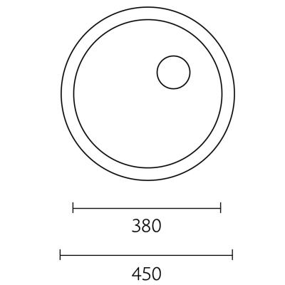 Banka U18380 Évier rond en acier inoxydable 45 cm Sous-plan 1208970056