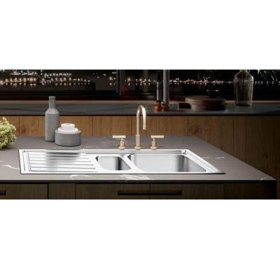 Banka Diplomat Évier double en acier inoxydable à encastrer 80 x 44 cm 1208970059