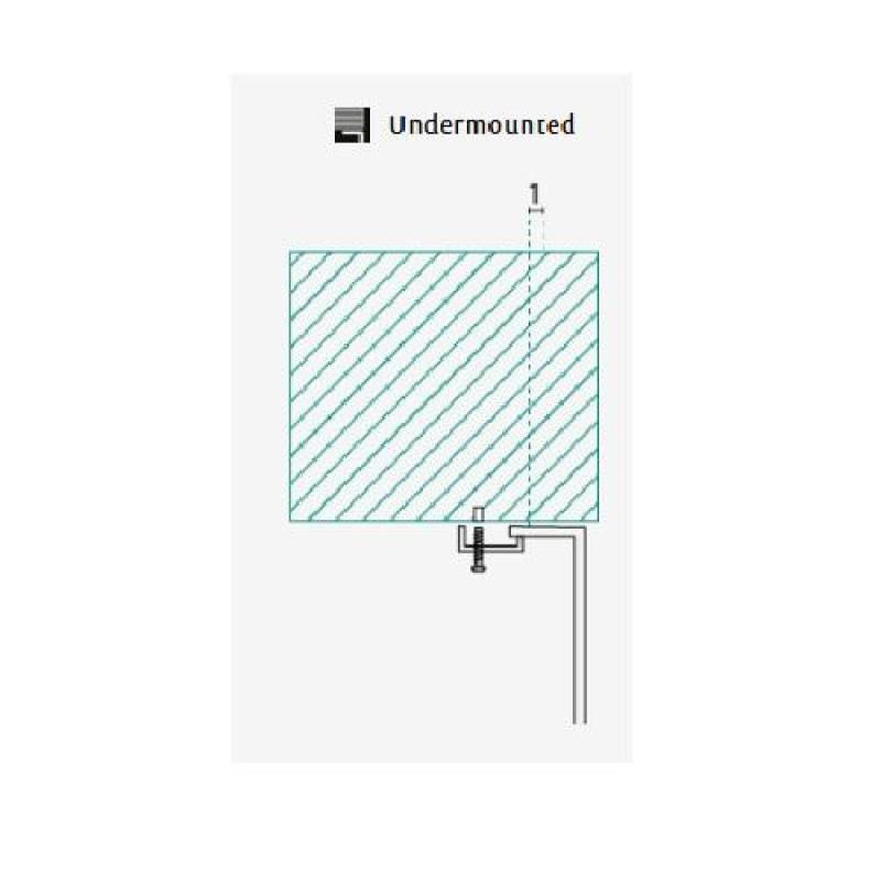 Banka Boston Évier en acier inoxydable 482 x 345 mm Sous-plan 1208970072