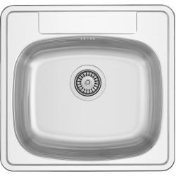Évier en inox Banka Detroit 534 x 508 mm à poser avec trou pour robinet 1208970075