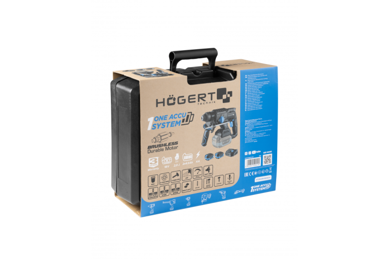 HÖGERT Akkubohrmaschinenset, 18V, OneAccuSystem, mit Akku, Ladegerät im Koffer