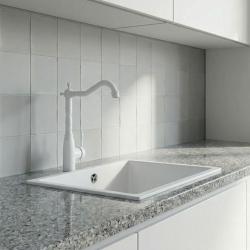 Graniteland Verve robinet de cuisine classique nostalgique blanc 1208970653