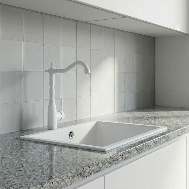 Graniteland Verve robinet de cuisine classique nostalgique blanc 1208970653