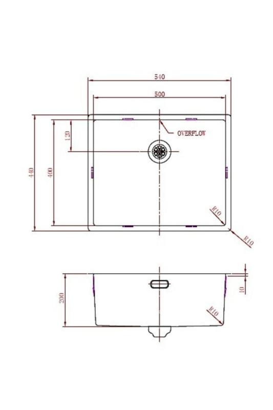 Pure.Sink Prestige Kombinationsset Gun Metal Spüle 50x40 cm mit Gun Metal Küchenarmatur 1208970763