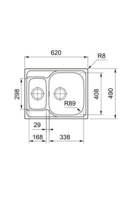 Franke Spark SKX 660 1,5 Évier en inox réversible Montage en surface 62x49cm 101.0714.455
