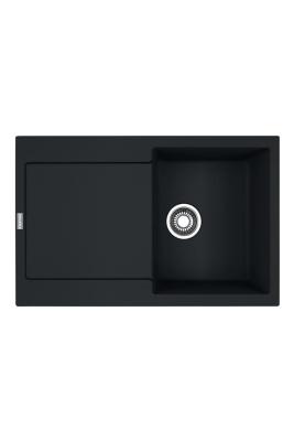 Franke Maris MRG 611-78 Fragranite Mat Noir Évier 78 x 50 cm Montage avec Egouttoir 114.0628.968