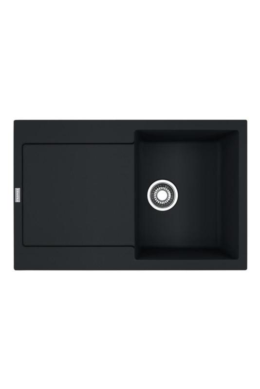 Franke Maris MRG 611-78 Fragranit Matt Schwarz Spüle 78 x 50 cm Aufbau mit Abtropffläche 114.0628.968