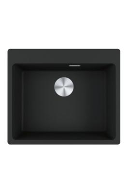 Franke Maris MRG 610-50 TL Fragranite Mat Noir Évier de surface avec trou pour robinet 114.0668.630
