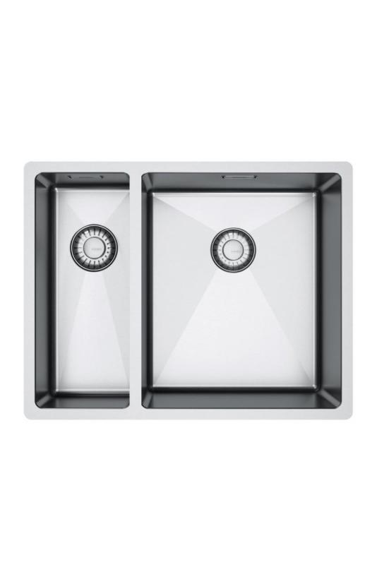 Franke Bolero Plus New R10 B2X 260-34-16 BR 1,5 Anderthalb Edelstahlspüle Flacheinbau, Unterbau und Aufbau 56x45 cm 127.0733.338