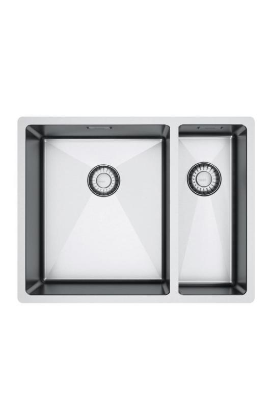 Franke Bolero Plus New R10 B2X 260-34-16 BL 1,5 Anderthalb Edelstahl Spüle Flacheinbau, Unterbau und Aufbau56x45 cm 127.0733.339
