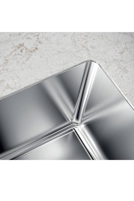 Foster Phantom Slimline Edelstahl Spülbecken 40x40cm Unterbau für keramische Arbeitsplatten 1208971123