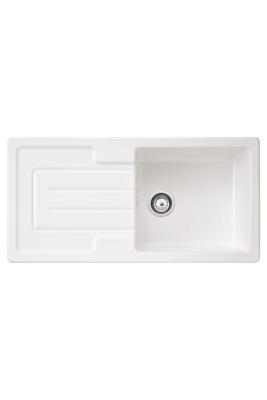 Ausmann Ceramic Sylva Évier en céramique blanc avec égouttoir 1000 x 500 mm 1208971124