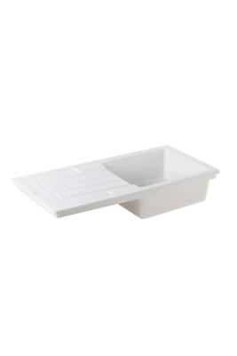 Ausmann Ceramic Sylva Évier en céramique blanc avec égouttoir 1000 x 500 mm 1208971124