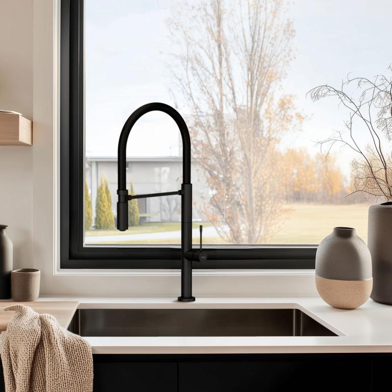Pure.Sink Exclusivo Gun Metal Spüle 50x40 cm 10mm Radius Unterbau, Flächenbündiger Einbau und Aufbau PEX5040-61