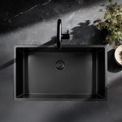 Pure.Sink Exclusivo grand évier en métal Gun 70x40 cm rayon de 10mm sous-comptoir, encastré et surélevé PEX7040-61