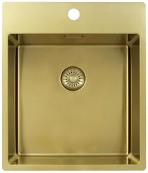 Pure.Sink Exclusivo Évier doré 44x52 cm Tapwing avec trou pour robinet rayon 10mm PEX4040T-60