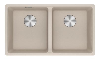Franke Maris MRG 220-35-35 Fragranite Crème de café double évier encastré à fleur 135.0725.668