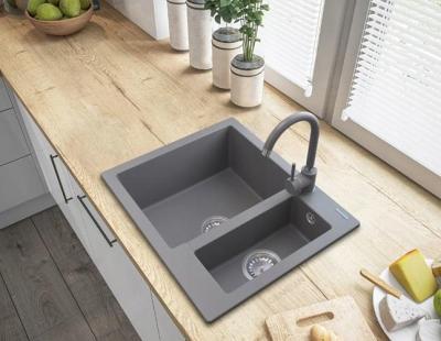 Graniteland Adda Granit Gris 1.5 Évier encastrable 600x495mm 1208971456