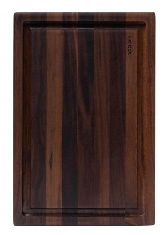 Woodsea Butcher Groove L - Walnussholz Schneidebrett mit Saftrinne 60x45 cm 1208971536