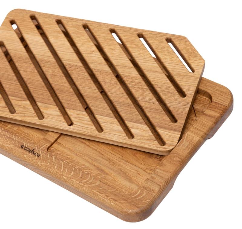 Woodsea Brotbrett Eiche - Eichenholz Brotbrett Eiche 45x30cm 1208971538