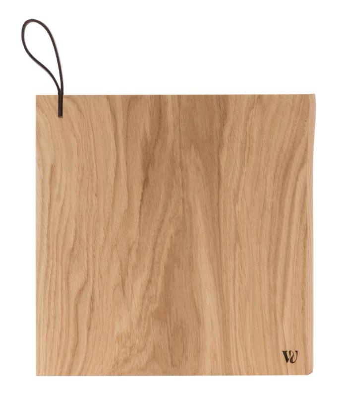 Woodsea Chop-Chop Eiche S - Eichenholz Schneidebrett 25x24cm mit Ledergriff 1208971539