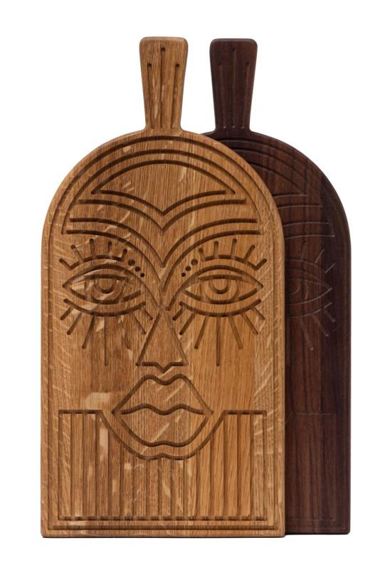 Woodsea Maske Eiche - Eichenholzmaske Schneide- und Servierbrett 38x19 cm 1208971562