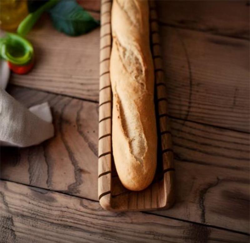Woodsea Boardette - Eschenholz Französisches Baguette Schneide- und Servierbrett 640x100 mm 1208971570