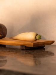 Woodsea Sushi S- Planche à sushi en bois d'érable avec petits pieds en noyer 30x12 cm 1208971584