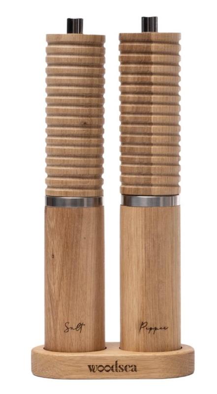 Woodsea Spice - Eichholz Pfeffer- und Salzmühlen Set Ø5x28 cm 1208971597