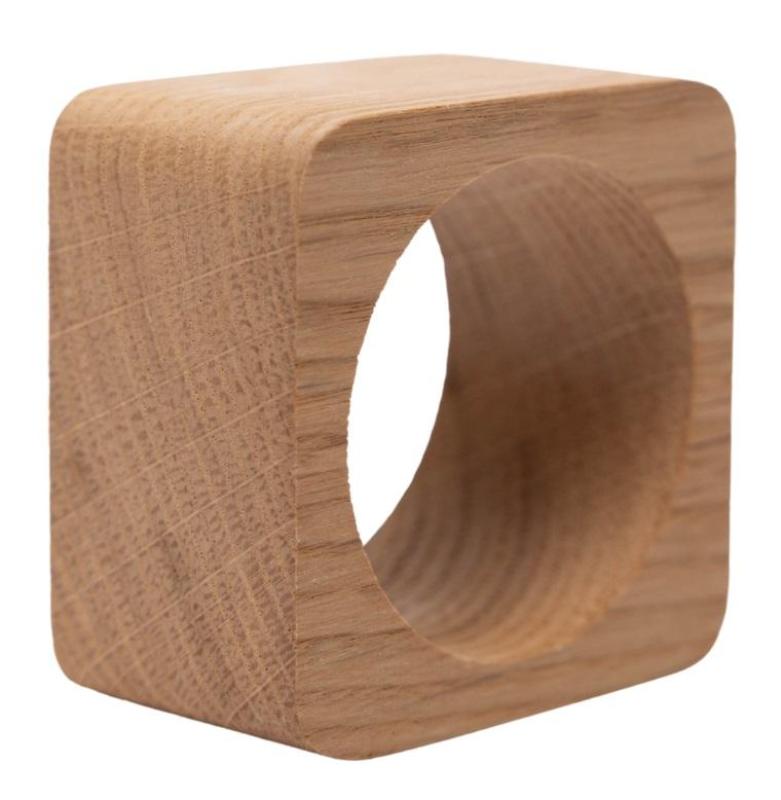 Woodsea Serviettenring Eiche - Eichenholz Serviettenring 5x5 cm 2 Stück 1208971602