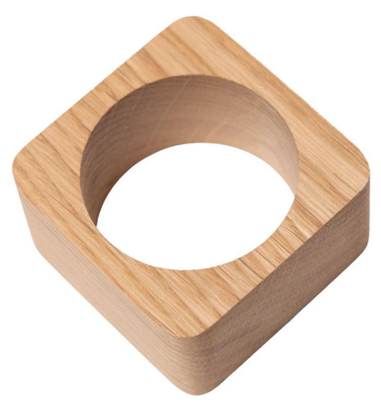 Woodsea Serviettenring Eiche - Eichenholz Serviettenring 5x5 cm 2 Stück 1208971602