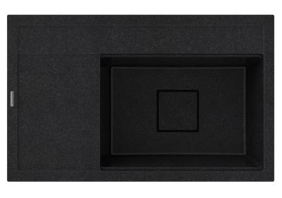 Graniteland Seta Granite noir ardoise Pierre dure Évier à poser 80x50 cm 1208971619