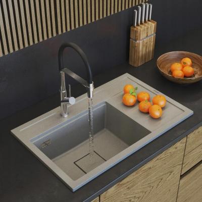Graniteland Seta Évier en granit beige sable encastré 80x50 cm1208971620