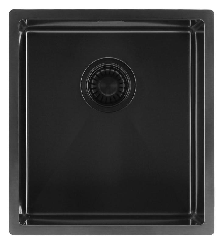 Pure.Sink Luxion Évier noir PVD 36 x 40 cm, encastrable sous plan, à fleur ou en saillie PLX3640-63