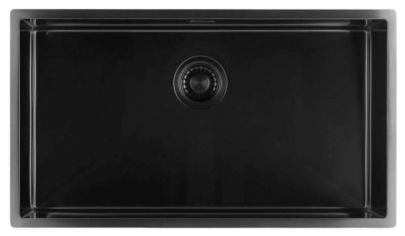 Pure.Sink Luxion Grand évier noir PVD 74 x 40 cm, encastrable sous plan, à encastrer à fleur ou en applique PLX7440-63