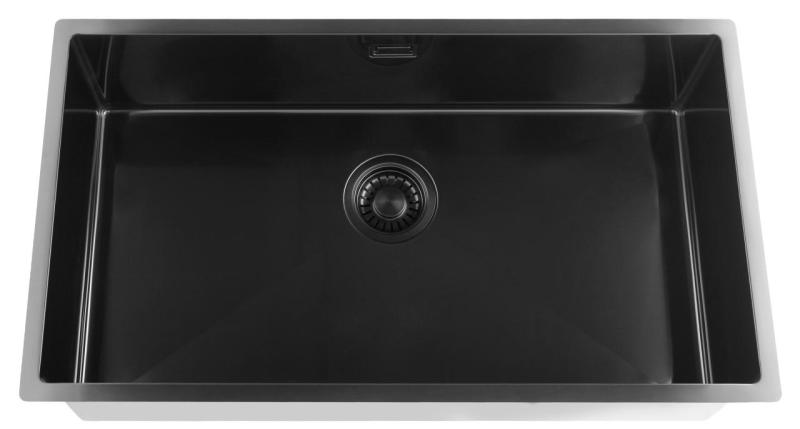 Pure.Sink Luxion Grand évier noir PVD 74 x 40 cm, encastrable sous plan, à encastrer à fleur ou en applique PLX7440-63