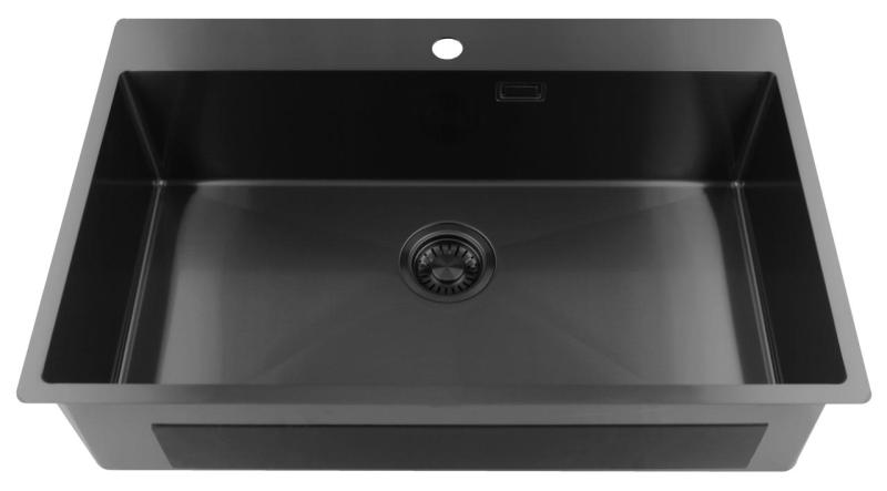 Pure.Sink Luxion Grand évier en bronze 78 x 50 cm Tapwing avec support pour robinet PLX7850T-61