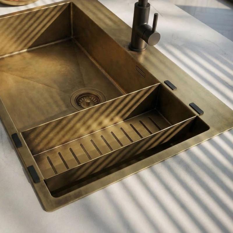 Pure.Sink Luxion Bronzener Einsatz für Spülbecken PLXCOL-64
