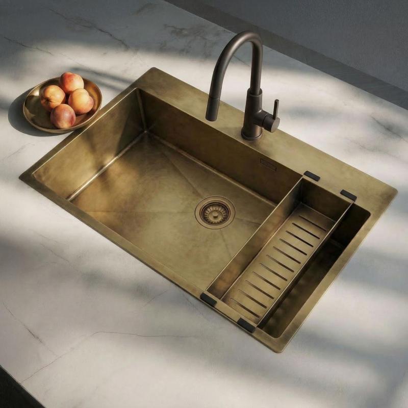 Pure.Sink Luxion Bronzener Einsatz für Spülbecken PLXCOL-64
