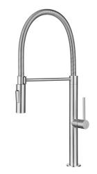 Pure.Sink Luxion massive Edelstahl-Küchenarmatur Profi mit flexiblem Auslauf und 2 Strahlarten PLXFLEX-02