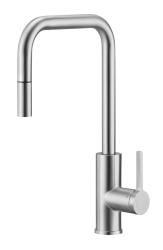 Pure.Sink Luxion massive Edelstahl-Küchenarmatur, quadratisch, mit ausziehbarem Auslauf PLXSQUA-02