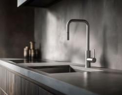 Pure.Sink Luxion massive Edelstahl-Küchenarmatur, quadratisch, mit ausziehbarem Auslauf PLXSQUA-02