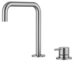 Pure.Sink Luxion 2-Loch-Küchenarmatur aus massivem Edelstahl mit U-Auslauf PLX2HU-02