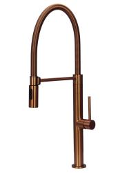 Pure.Sink Luxion Robinet de cuisine en cuivre pro avec bec flexible et 2 types de jet PLXFLEX-62