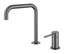 Pure.Sink Luxion Robinet de cuisine à 2 trous en bronze avec bec en U PLX2HU-61