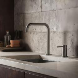 Pure.Sink Luxion Robinet de cuisine à 2 trous en bronze avec bec en U PLX2HU-61
