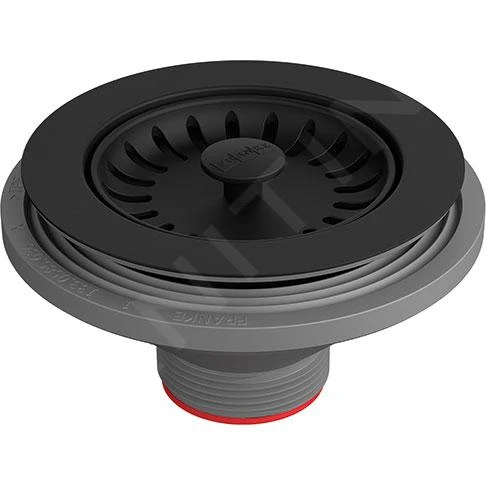 Franke Bouchon d'évacuation Semi Intégral, Fragranite, couleur Noir Mat, logo Franke 112.0668.276