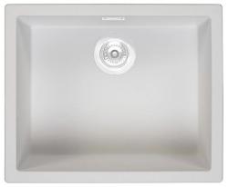 Évier Ausmann Fibre blanc 50x40cm sous plan, à poser et à encastrer avec bouchon automatique blanc 1208971903
